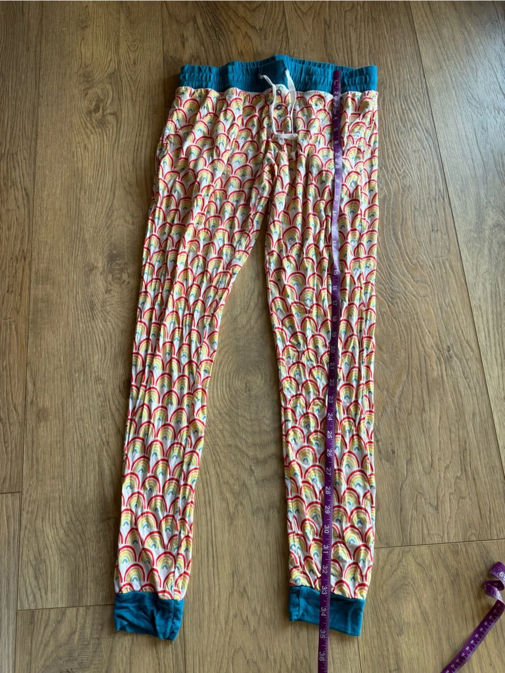 LITTLE SLEEPIES Primary Rainbow Print Short Sleeve Pajama Top & Bottom - Picture 6 of 10
